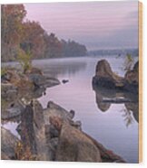 Congaree River At Dawn-1 Wood Print