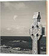 Connemara Celtic Cross Wood Print