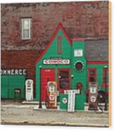 Conoco Station On Route 66 Wood Print