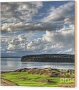 Cool Clouds - Chambers Bay Golf Course Wood Print