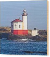 Coquille Lighthouse Wood Print