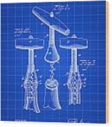 Corkscrew Patent 1883 - Blue Wood Print