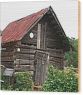 Corncrib Wood Print