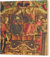 Coronation Of The Virgin Wood Print