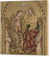 Coronation Of The Virgin Gentile Da Fabriano Wood Print