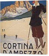 Cortina D Ampezzo Wood Print