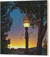 Cotati Lights Wood Print