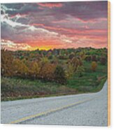 Country Back Roads - Northwest Arkansas Wood Print
