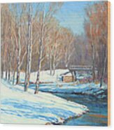 Country Snowfall Wood Print