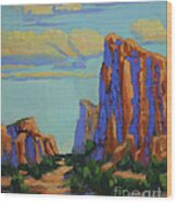 Courthouse Rock In Sedona Wood Print