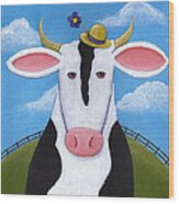 Cow Nursery Wall Art Wood Print
