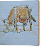 Cow Painting Wood Print