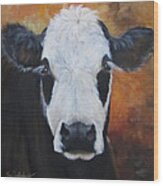 Cow Painting - Tess Wood Print