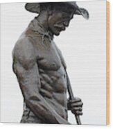 Cowboy Bronze, Joseph, Oregon Wood Print