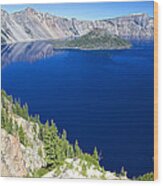 Crater Lake Wizard Island 090910a Wood Print