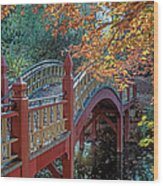 Crim Dell Bridge At William And Mary Wood Print