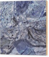 Crystal And Blue Persuasions Abstract I Wood Print