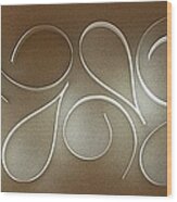 Curved White Papers Wood Print