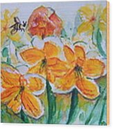 Daffies Wood Print