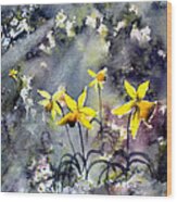 Daffodils Of Hope Wood Print