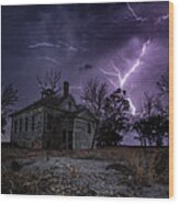 Dark Stormy Place Wood Print