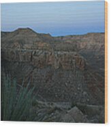 Dawn Moon Over Grand Canyon Wood Print