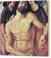 Dead Christ Supported By Angels 1485 Giovanni Bellini Wood Print