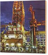 Deepwater Millenium 20 Miles Off Coast Of Ghana Wood Print