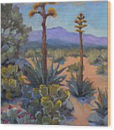 Desert Century Plants Wood Print