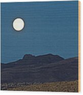 Desert Moon Wood Print