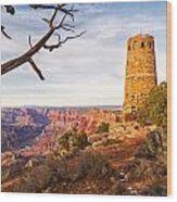 Desert View Watchtower Wood Print