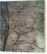 Desiderata Inspiration Over Old Textured Tree Wood Print