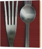 Designer Cutlery Wood Print