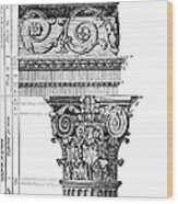 Detail Of A Corinthian Column And Frieze I Wood Print