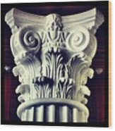 #details Of A Decorational #pillar Wood Print