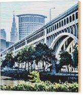 Detroit-superior Bridge - Cleveland Ohio - 1 Wood Print