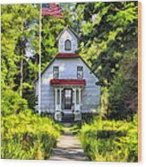 Door County Baileys Harbor Upper Range Lighthouse Wood Print