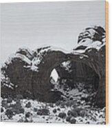 Double Arch In Arches National Park Wood Print