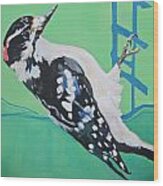 Downey Woodpecker Wood Print