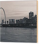 Downtown St. Louis In Twilight Wood Print