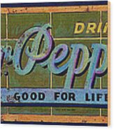 Dr Pepper Wood Print