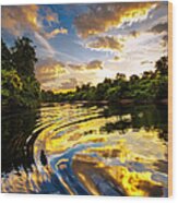 Dramatic Landscape On A River In The Wood Print