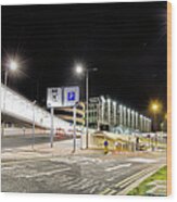 Dublin Airport At Night Terminal 1 Wood Print