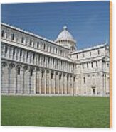 Duomo And Leaning Tower Of Pisa Wood Print