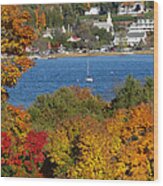Eagle Harbor In The Fall Wood Print