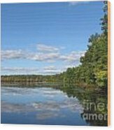 Early Autumn Scituate Reservoir Wood Print