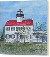 Early Years Of East Point Lighthouse Wood Print