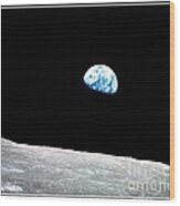 Earthrise Nasa Wood Print