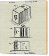 Eastman Camera 1889 Patent Art Wood Print