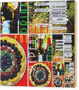 Eat Drink Play Repeat Wine Country 20140713 V3b Wood Print